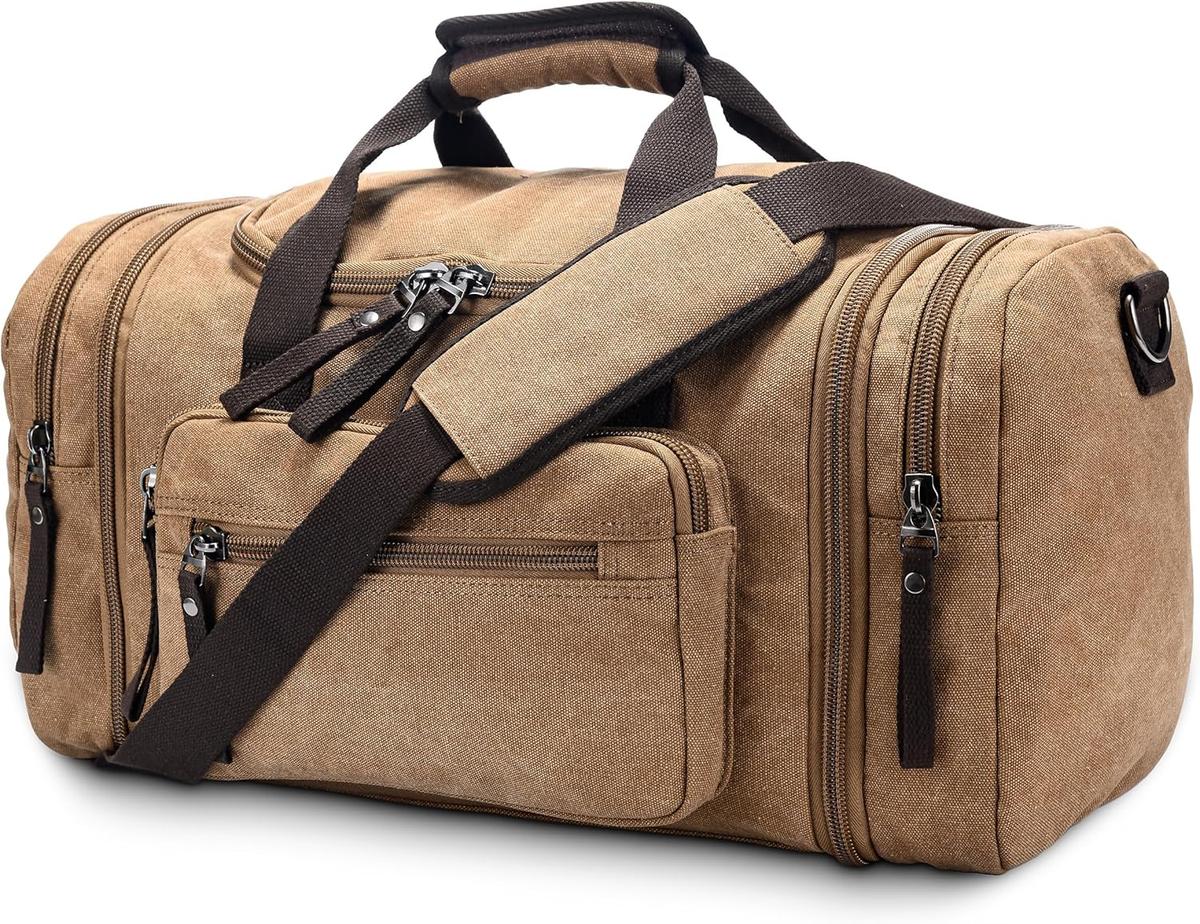 TrekMate Duffle Bag | Expandable High-Density Canvas, 40L to 50L, Perfect Gym Bag for Men 3