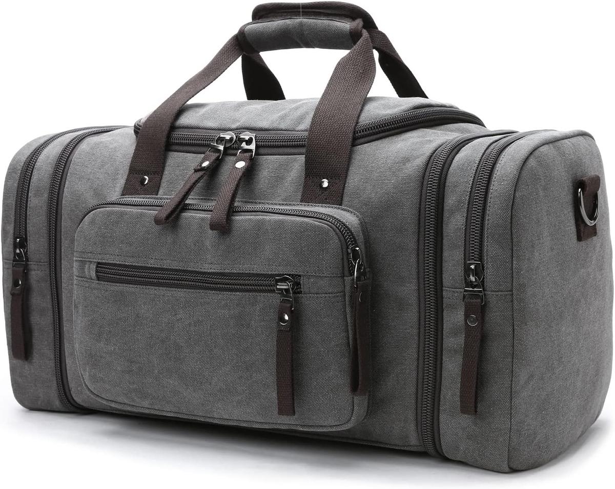 TrekMate Duffle Bag | Expandable High-Density Canvas, 40L to 50L, Perfect Gym Bag for Men 4
