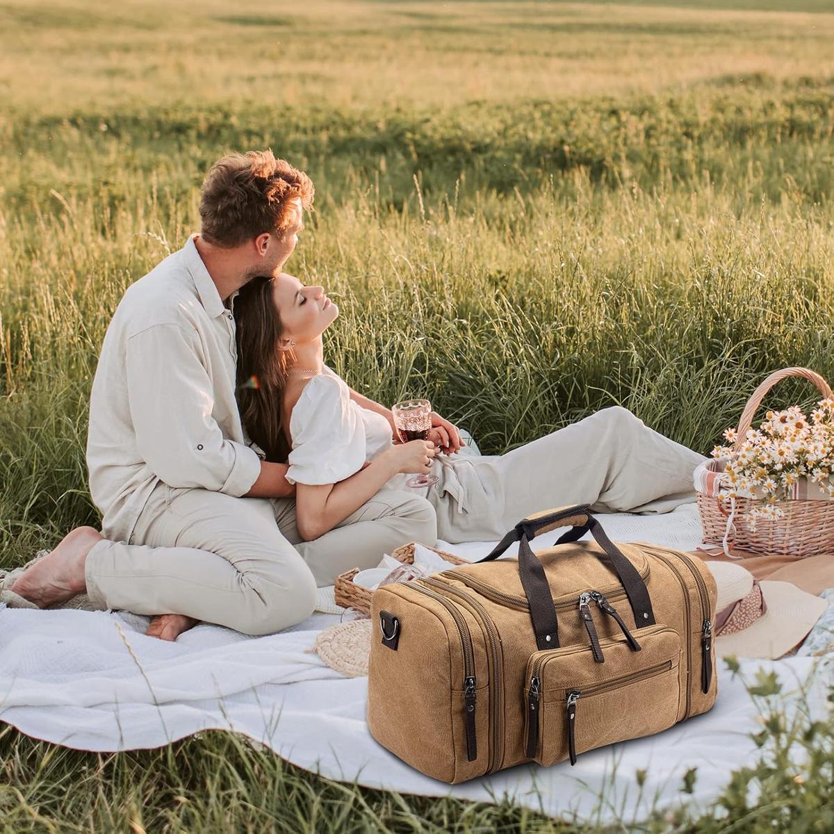 TrekMate Duffle Bag | Expandable High-Density Canvas, 40L to 50L, Perfect Gym Bag for Men 7