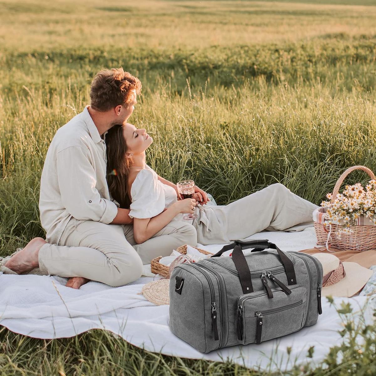 TrekMate Duffle Bag | Expandable High-Density Canvas, 40L to 50L, Perfect Gym Bag for Men 8