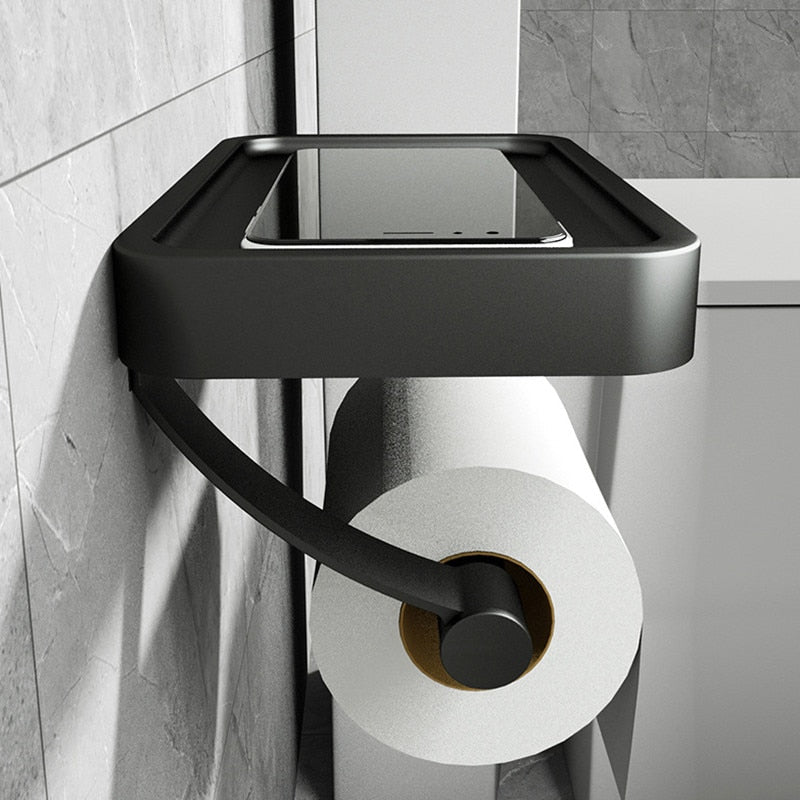 Valuma - Wall Mounted Toilet Paper Holder With Shelf