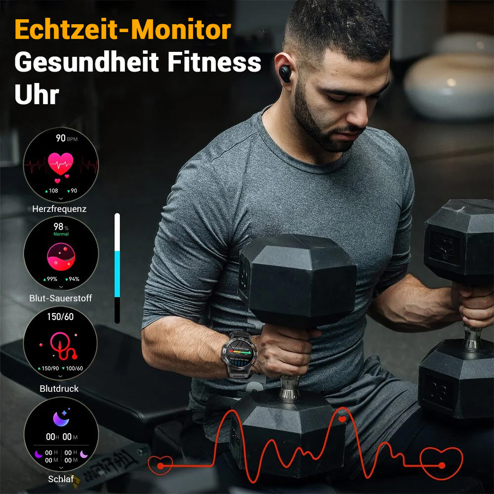 VeloSync - 1.39-Inch HD Display Fitness Smartwatch