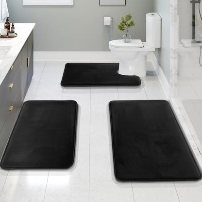 Velo Plush Bath Mat Set | Memory Foam, Non-Slip, Machine Washable 2