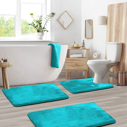 Velo Plush Bath Mat Set | Memory Foam, Non-Slip, Machine Washable 5