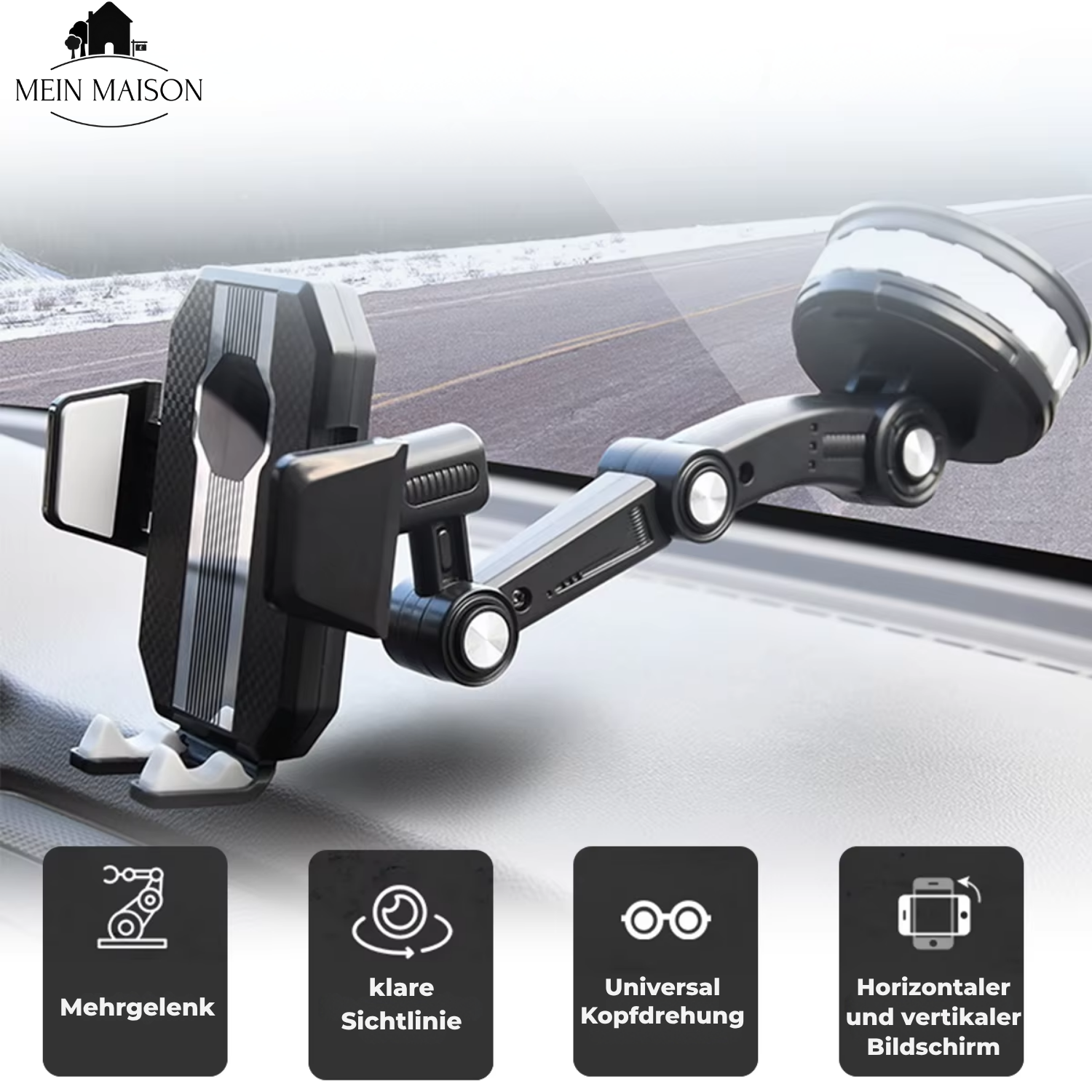 Vexam - Multi-Jointed Dashboard Car Phone Mount