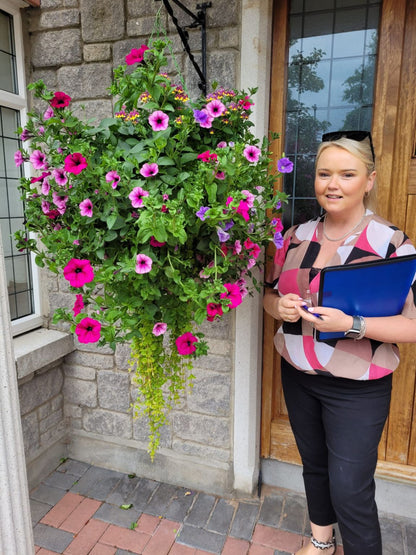 ViraVine - Artificial Hanging Plant With Pink Flowers