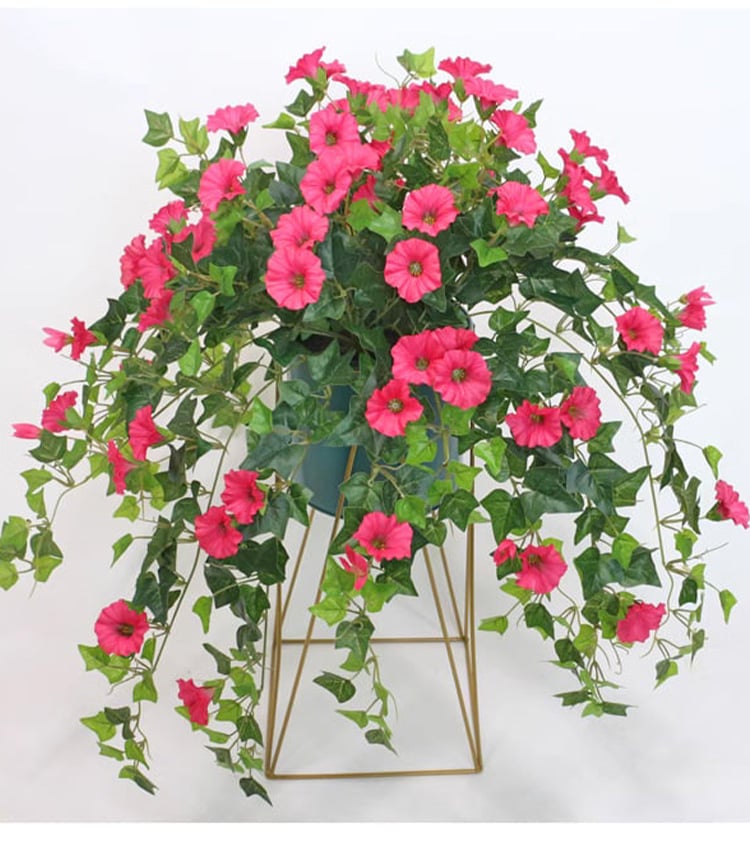ViraVine - Artificial Hanging Plant With Pink Flowers