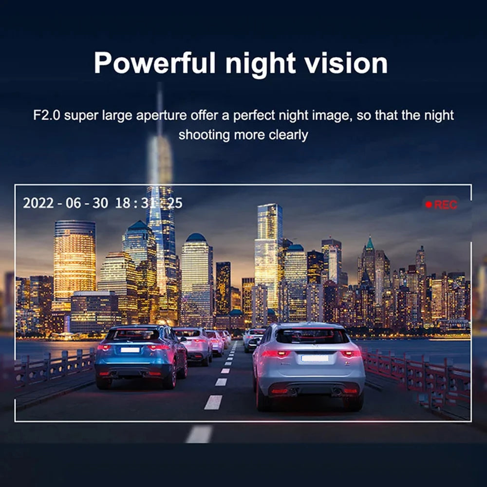 Visiq - 1080p Dual Lens Car Dash Cam