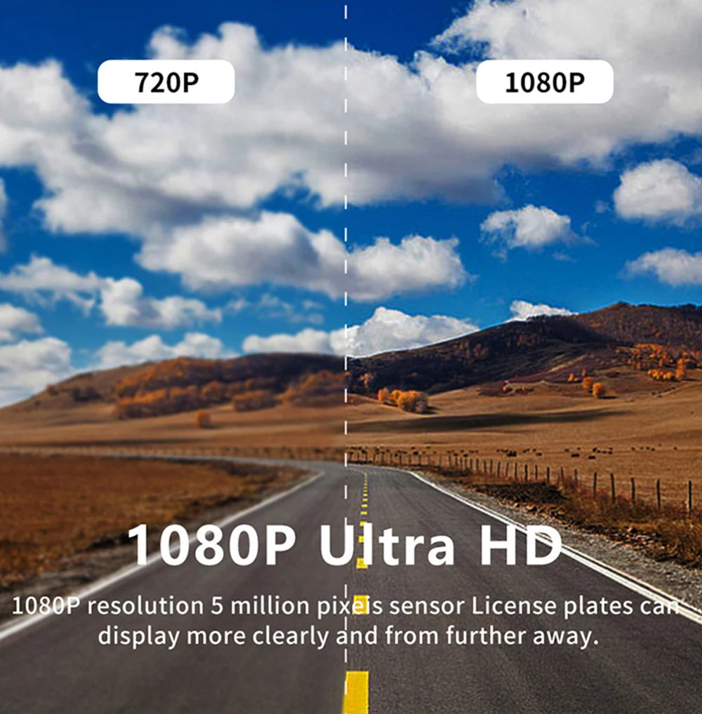 Visiq - 1080p Dual Lens Car Dash Cam