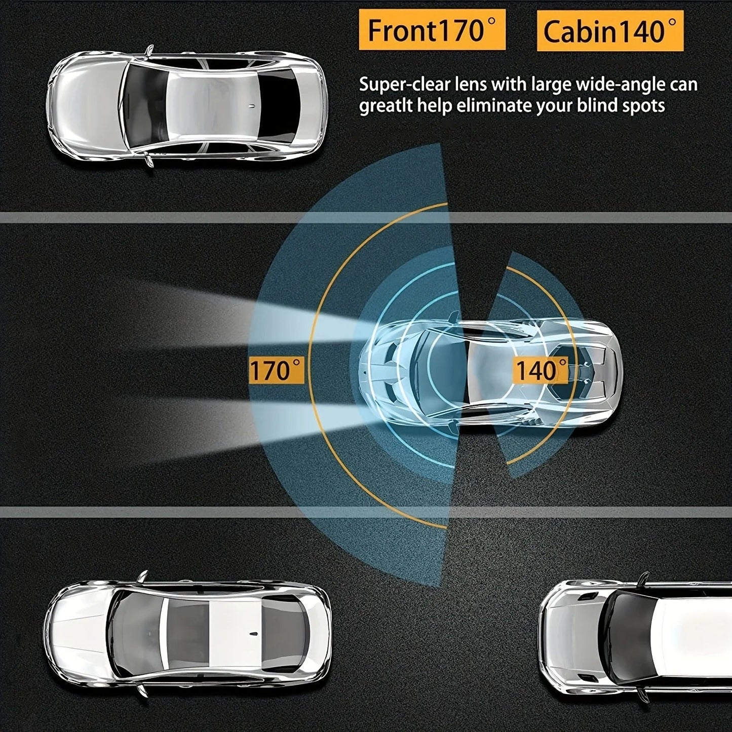 Visiq - 1080p Dual Lens Car Dash Cam