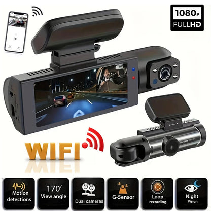Visiq - 1080p Dual Lens Car Dash Cam