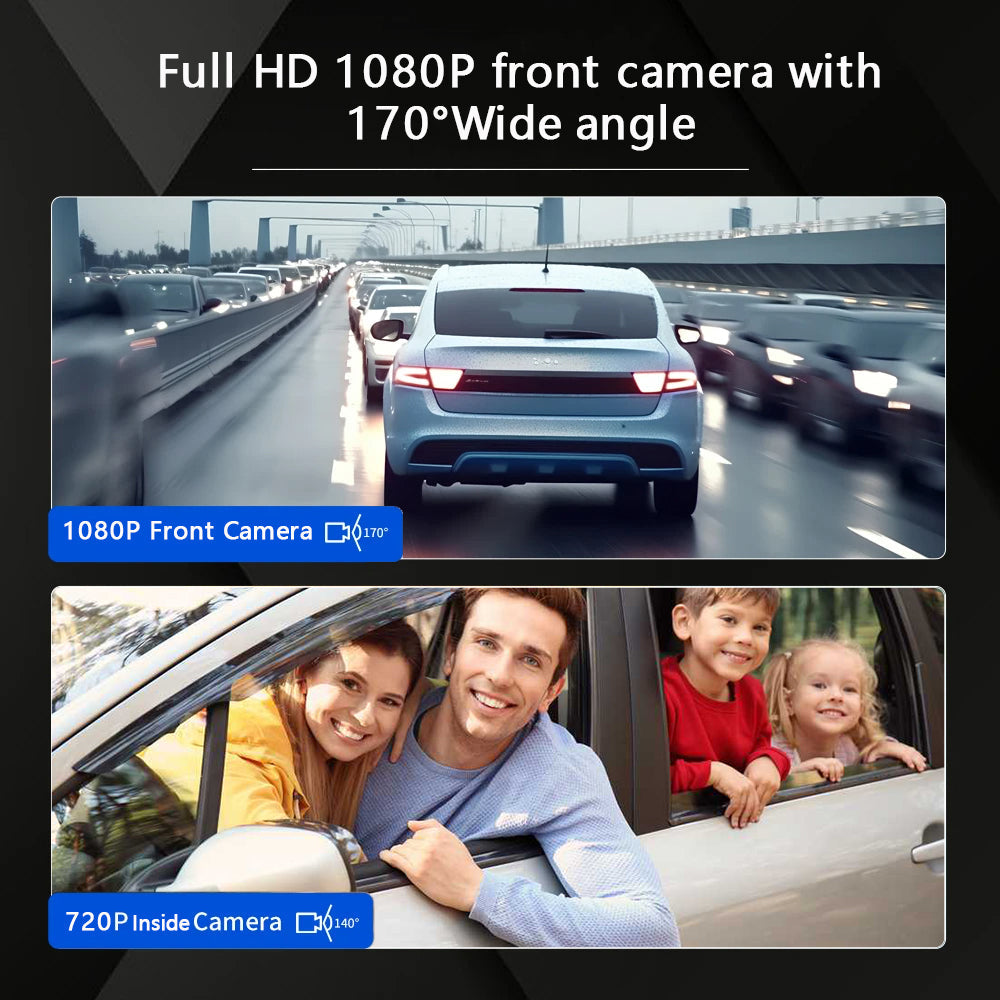 Visiq - 1080p Dual Lens Car Dash Cam