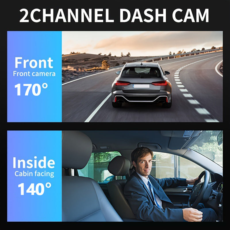 Visiq - 1080p Dual Lens Car Dash Cam