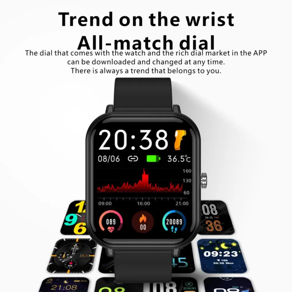 Vitasense - Health Monitoring Digital Touchscreen Smartwatch