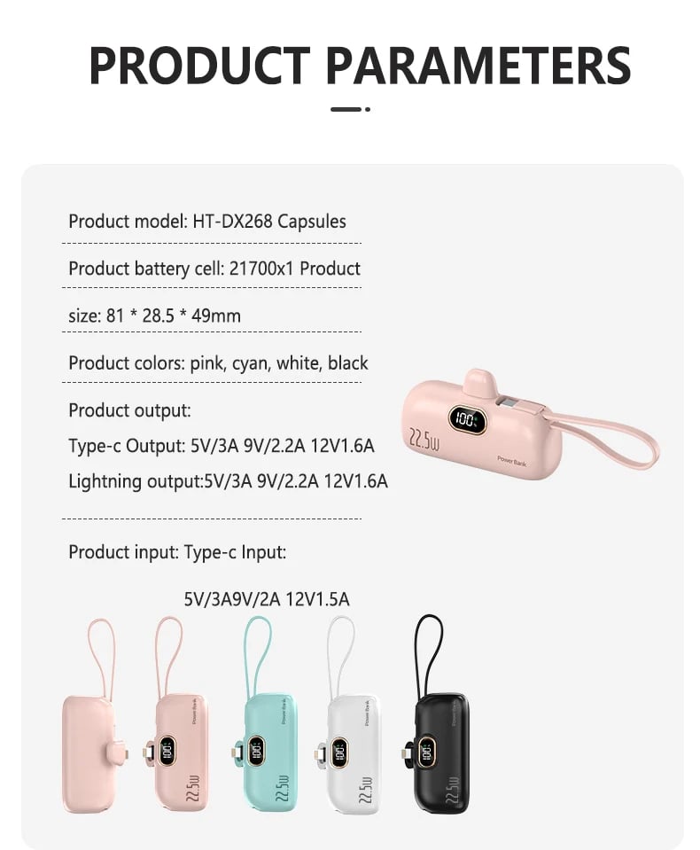 Voltxa - Compact 5000 mAh Power Bank Charger